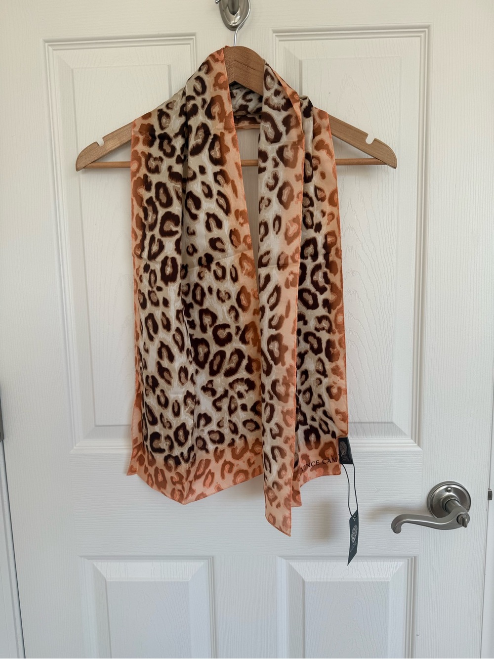 NWT Vince Camuto Animal Print Silk Scarf 11X52